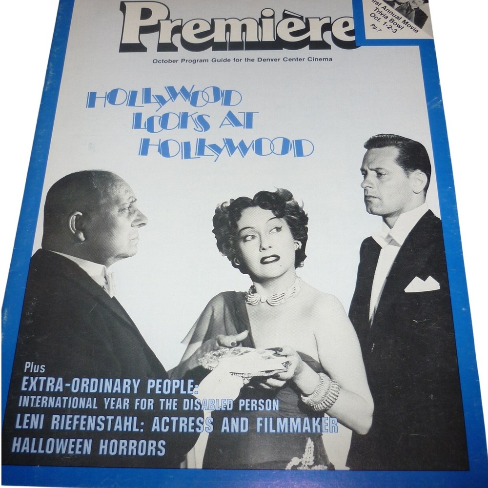 Vintage Premiere‎ Magazine Oct 1981 Denver Center Cinema Leni Riefenstahl Horror